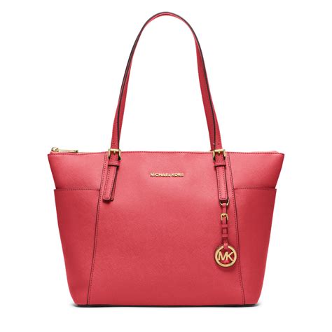 michael kors saffiano leather tote red|Michael Kors saffiano large tote.